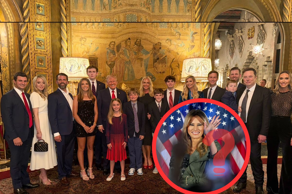 ¿Y Melania? Gran foto familiar de Trump desata especulaciones sobre la próxima Primera Dama