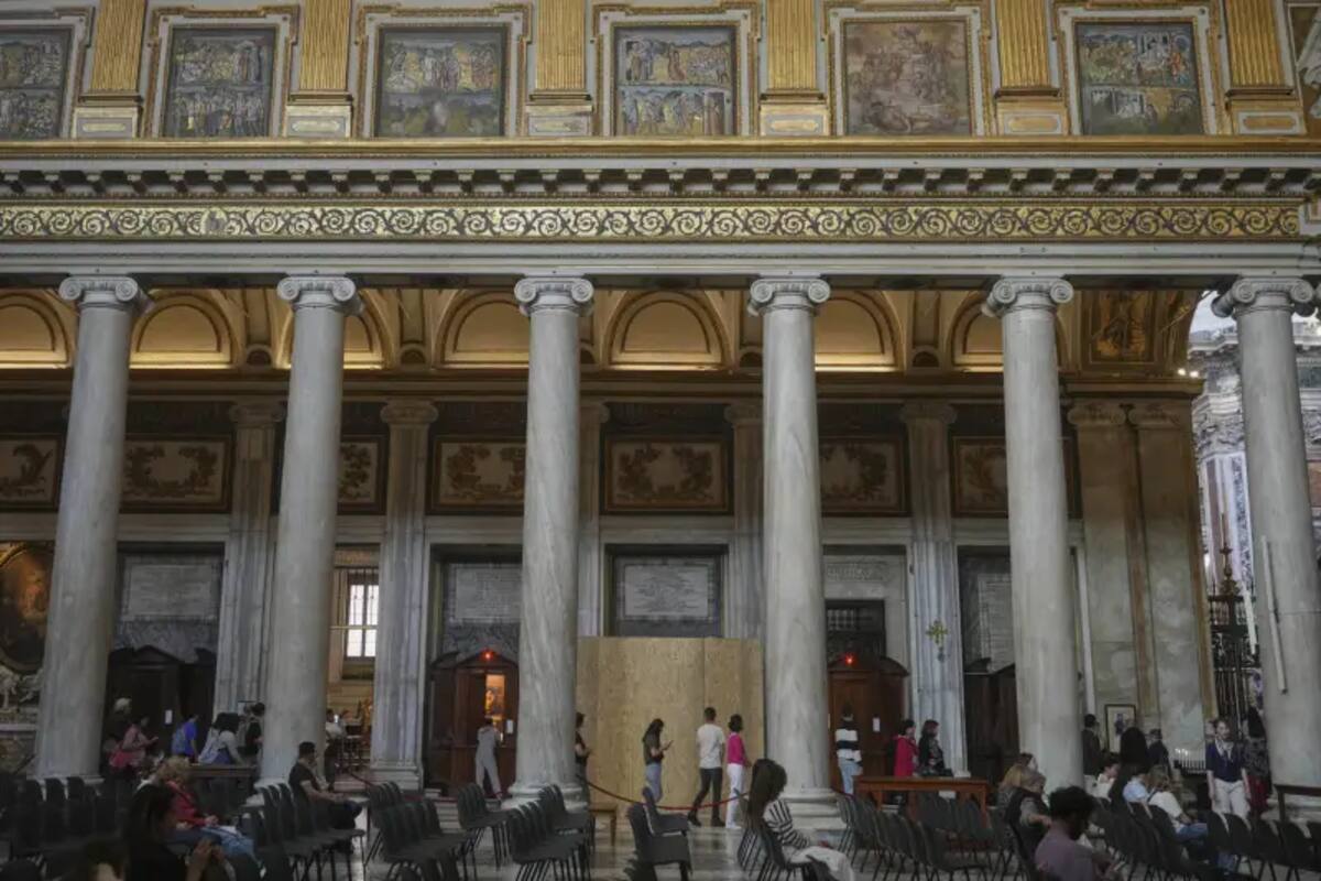 Imagen de la Basílica de Santa María la Mayor, lugar del entierro y descanso eterno del Papa Francisco. | AP