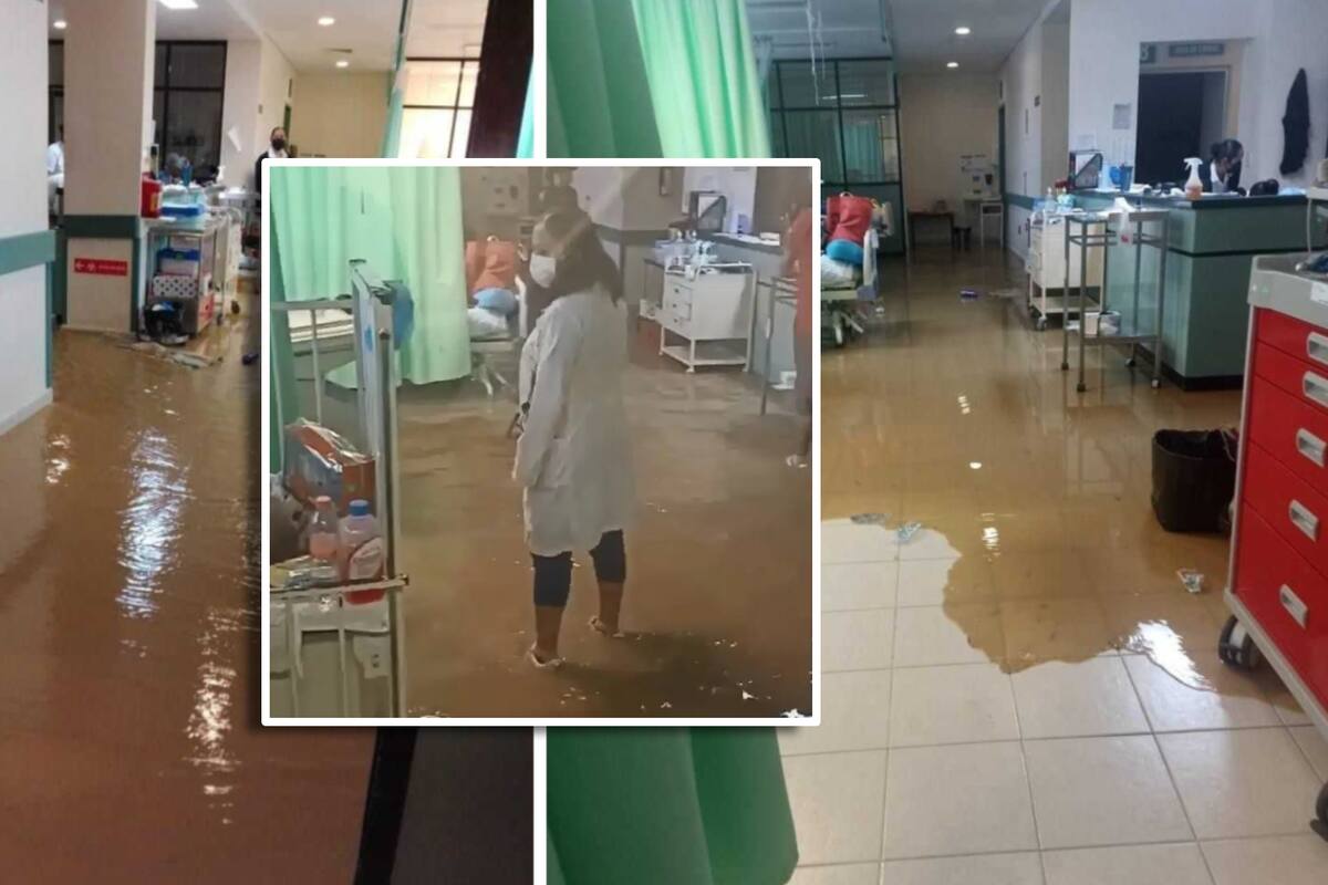 Inundación en hospital infantil de Oaxaca por tormenta tropical Alberto