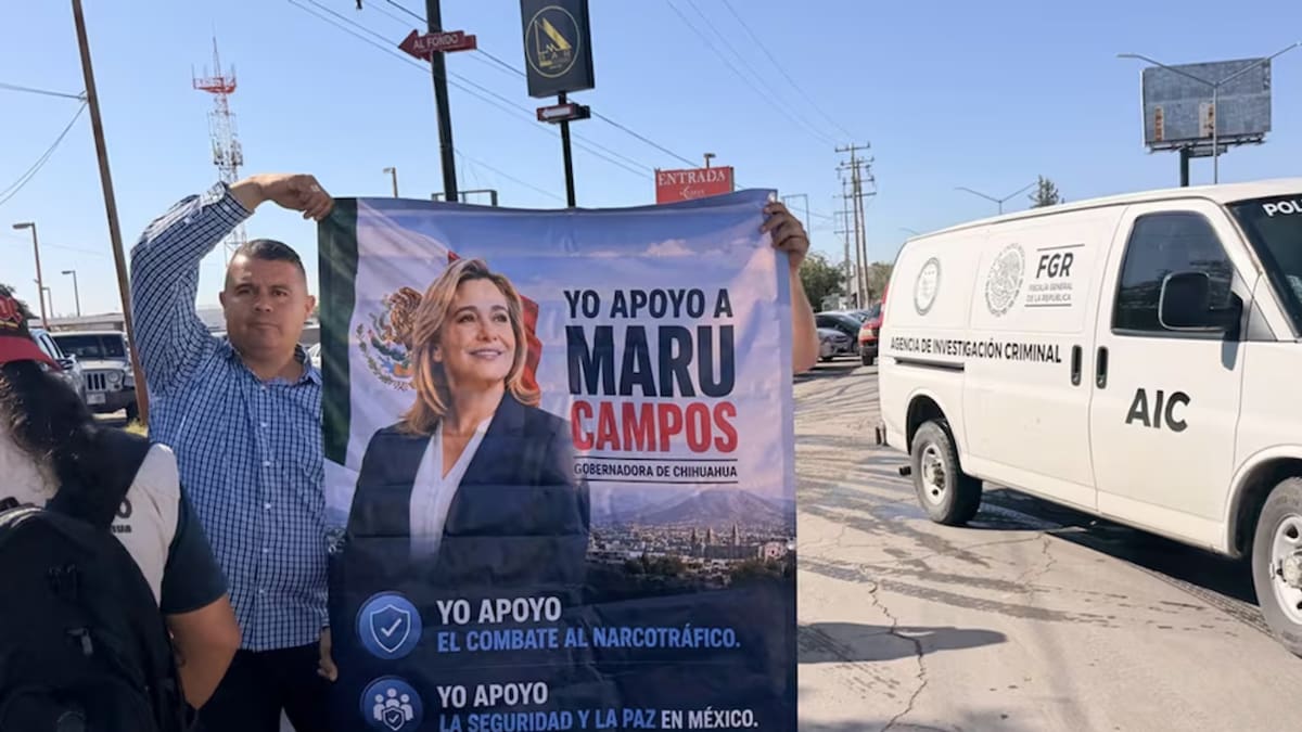 Manifestantes llaman a Trump a intervenir ante posible juicio político contra Maru Campos