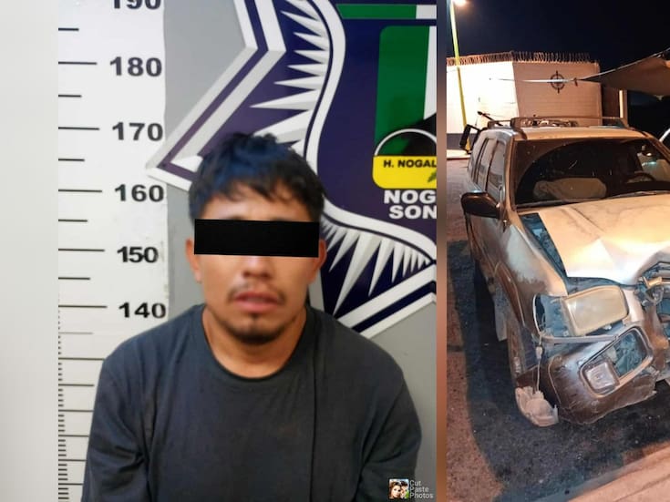 Persecución en vehículo robado y es detenido tras impactarse contra una patrulla