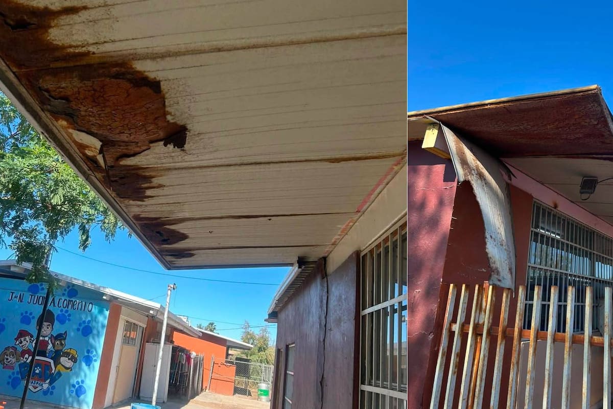 Madres toman jardín de niños en el ejido Sinaloa; piden rehabilitar techos por temor al riesgos