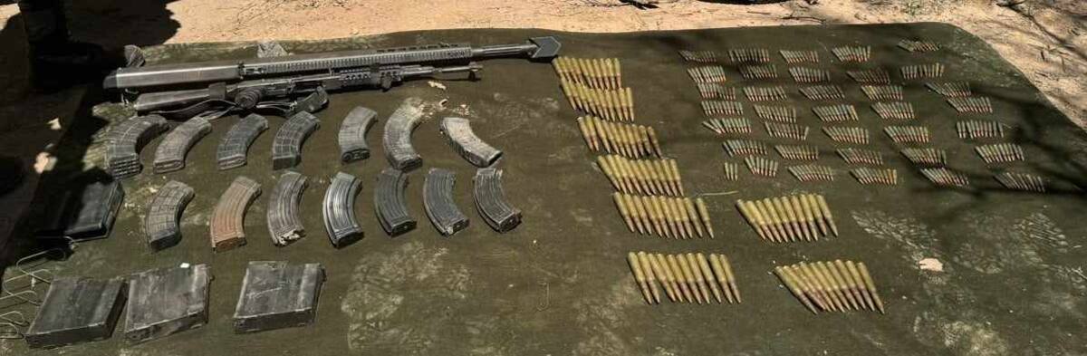 Guardia Nacional y Ejército Aseguran Armas, Vehículos y Detienen a Cuatro Personas. Fotos: Especial