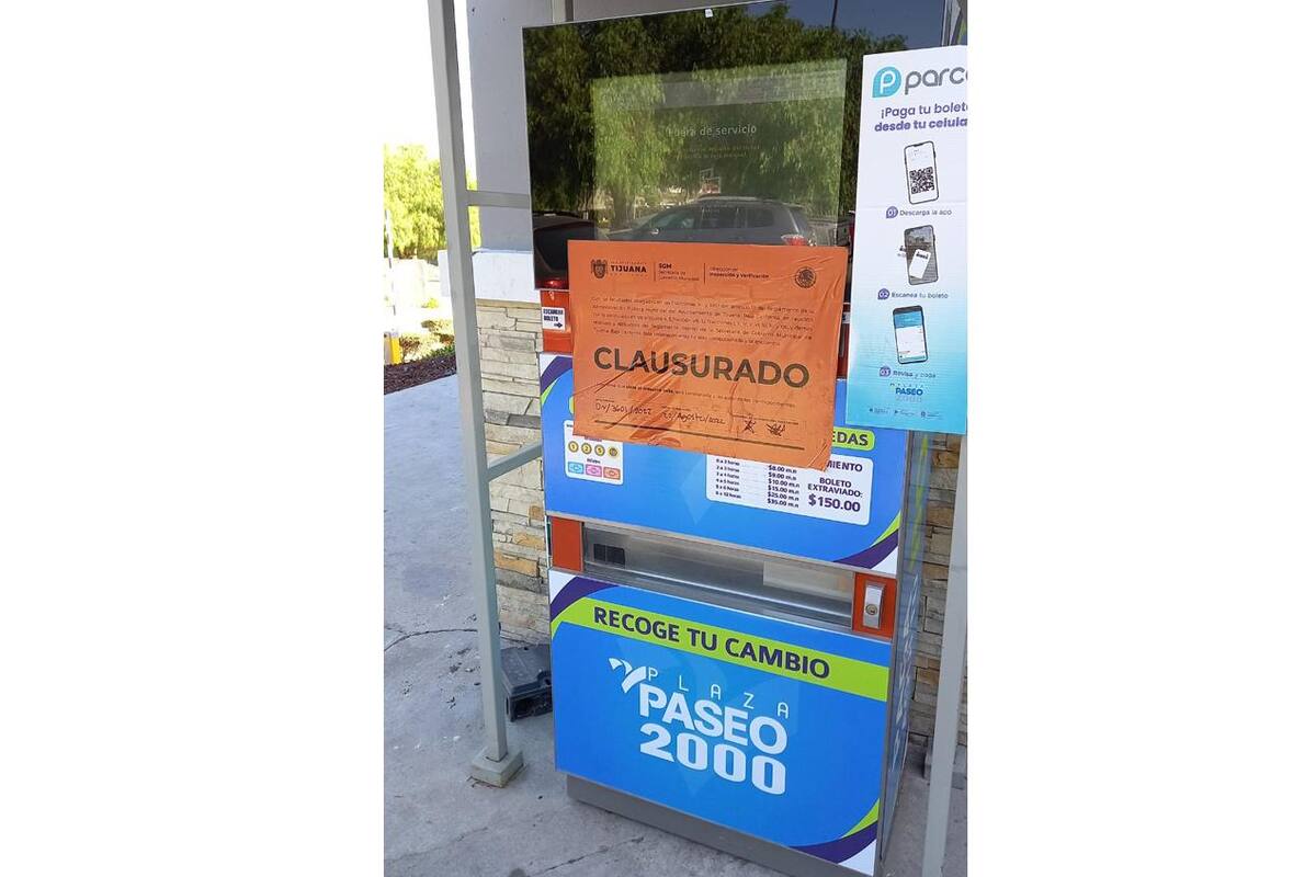 Ayuntamiento clausura cuatro estacionamientos, dos de ellos en zona Este de Tijuana