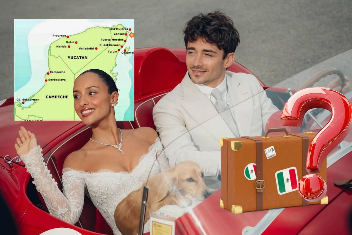 El piloto de F1 Charles Leclerc podría tener luna de miel en Cancún tras casarse con la influencer mexicana Alexandra Saint Mleux