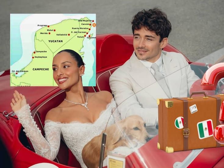 El piloto de F1 Charles Leclerc podría tener luna de miel en Cancún tras casarse con la influencer mexicana Alexandra Saint Mleux
