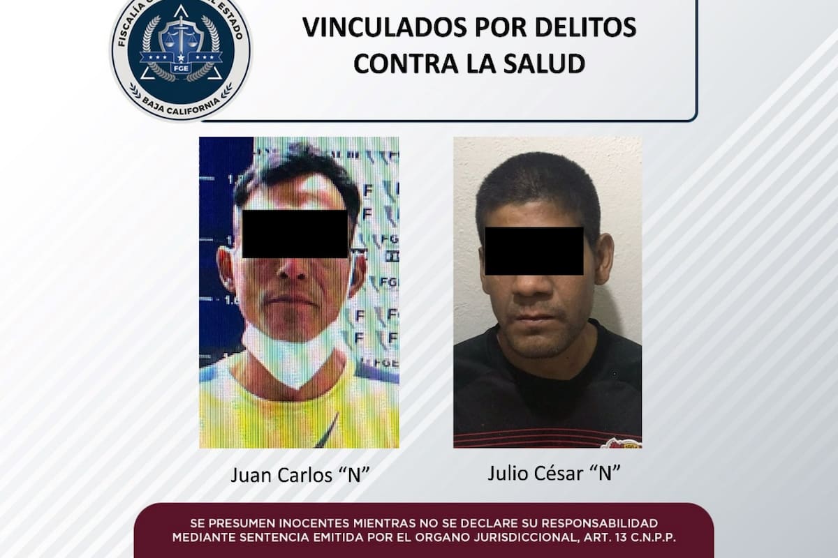 Prisión preventiva a dos sujetos por delitos contra la salud