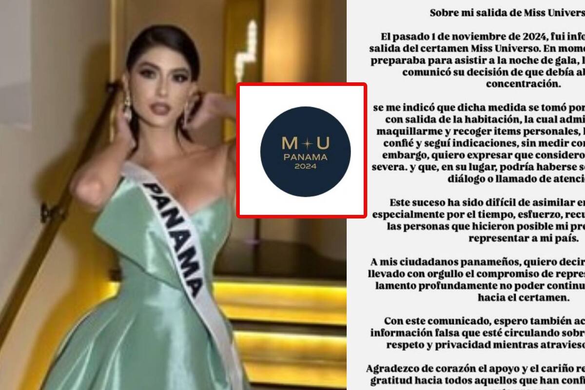 Miss Universo expulsa a representante de Panamá del certamen y ella revela cuál fue el motivo de su salida