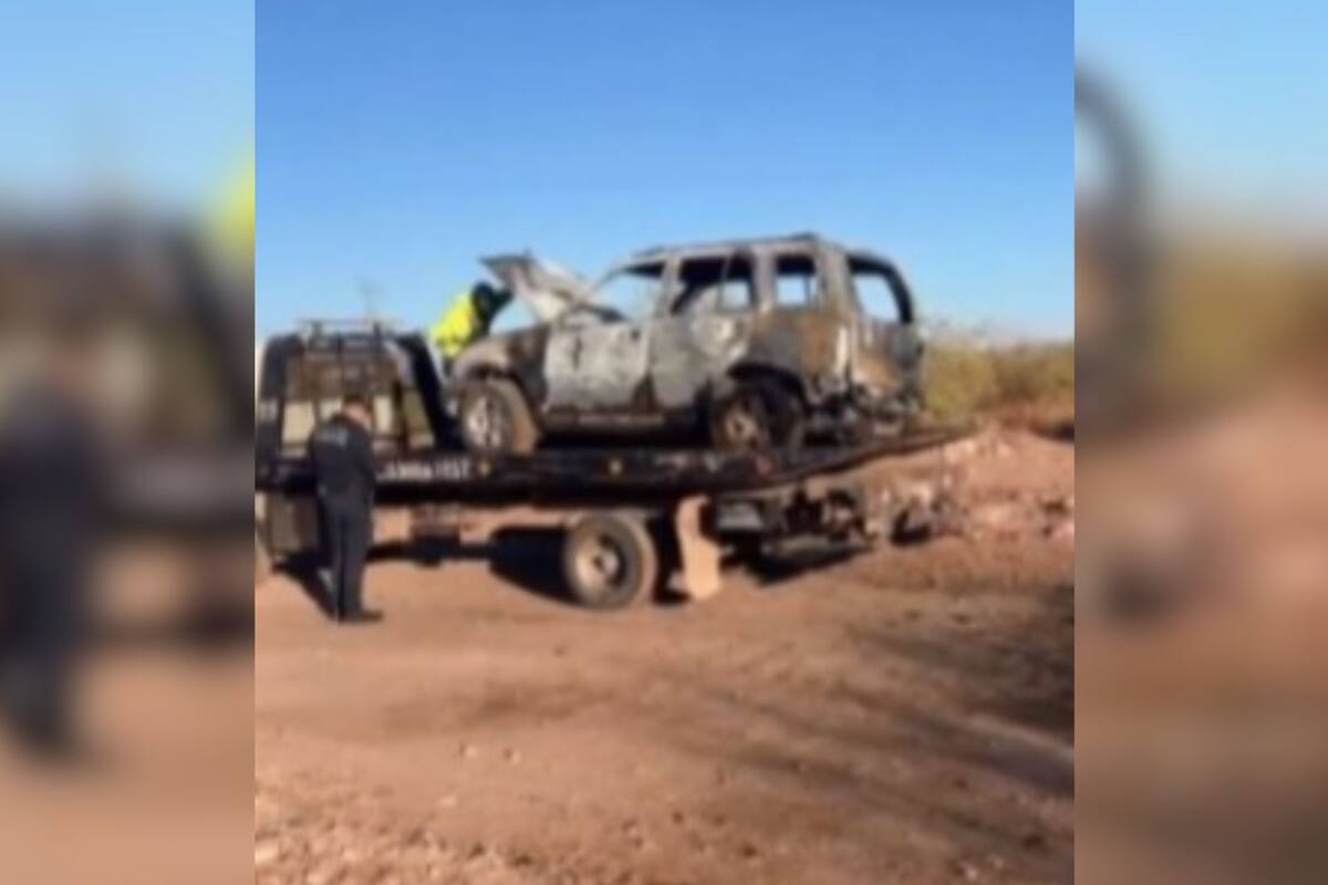 Incendian vehículo en la colonia Amaneceres de Ciudad Obregón