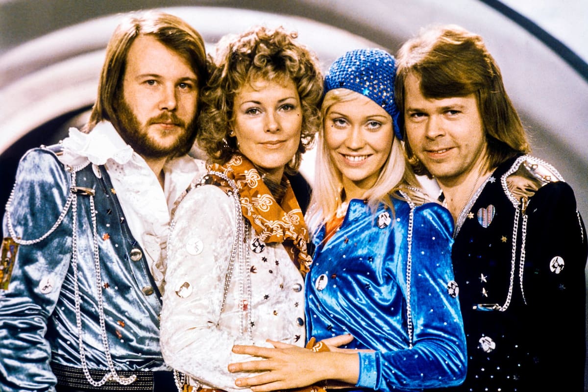 Picture taken in 1974 in Stockholm shows the Swedish pop group Abba with its members (L-R) Benny Andersson, Anni-Frid Lyngstad, Agnetha Faltskog and Bjorn Ulvaeus posing after winning the Swedish branch of the Eurovision Song Contest with their song "Waterloo". - Sweden's legendary disco group ABBA announced on April 27, 2018 that they have reunited to record two new songs, 35 years after their last single. The quartet split up in 1982 after dominating the disco scene for more than a decade with hits like "Waterloo", "Dancing Queen", "Mamma Mia" and "Super Trouper". (Photo by Olle LINDEBORG / TT News Agency / AFP) / Sweden OUT (Photo credit should read OLLE LINDEBORG/AFP via Getty Images)