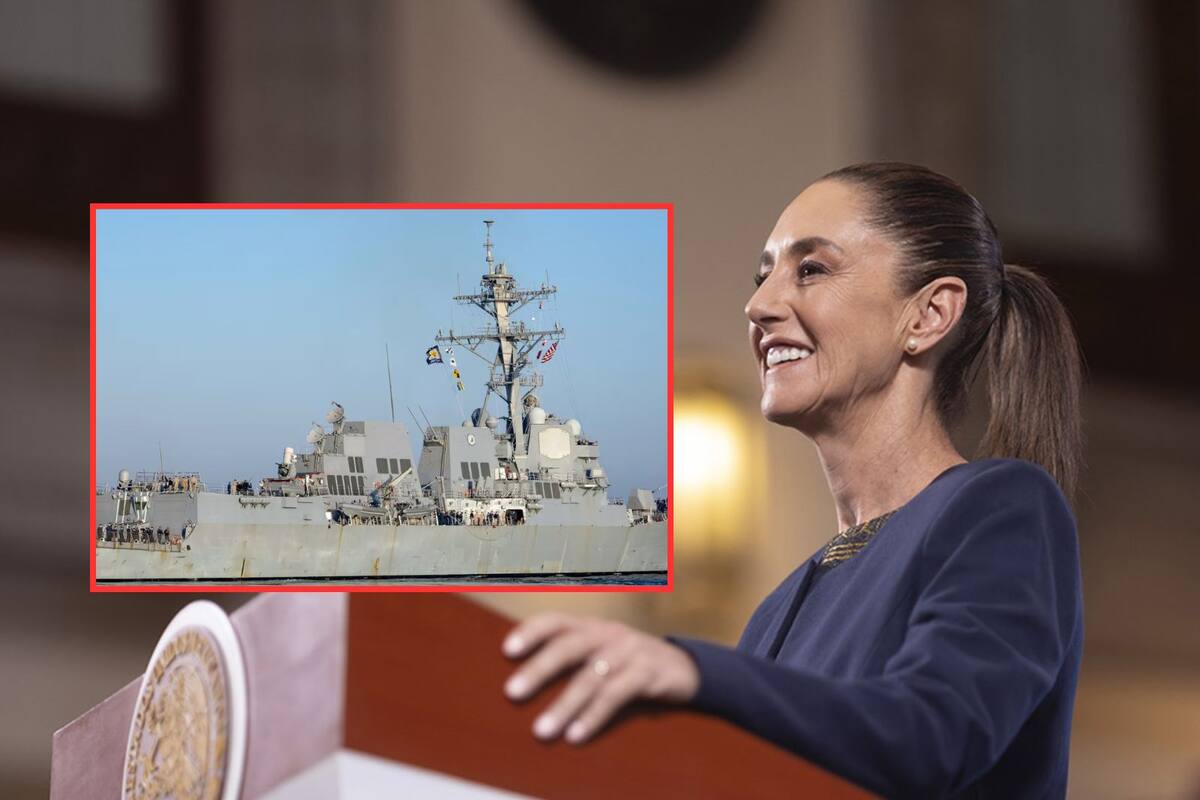 Sheinbaum afirma que buque de EU en el Golfo no está en aguas nacionales