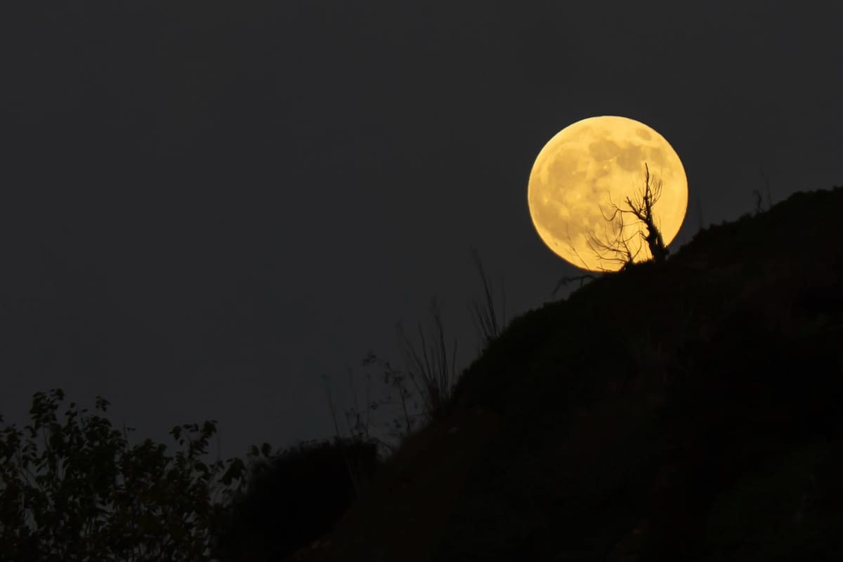La luna se deja ver en todo su esplendor