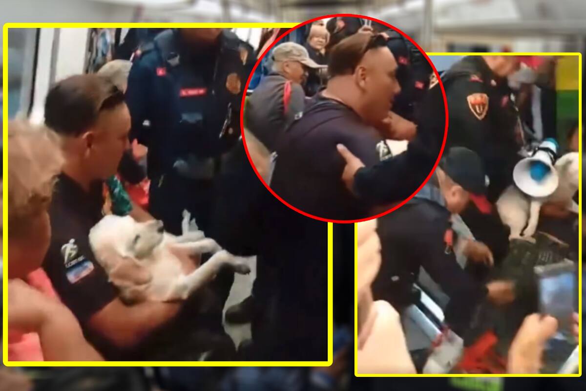 VIDEO: Desalojan a hombre con perro herido en Metro CDMX
