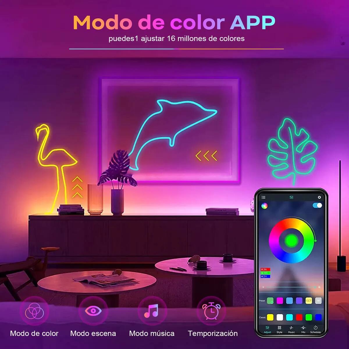 Tira de luces LED neón de 10.5 metros| Mercado Libre