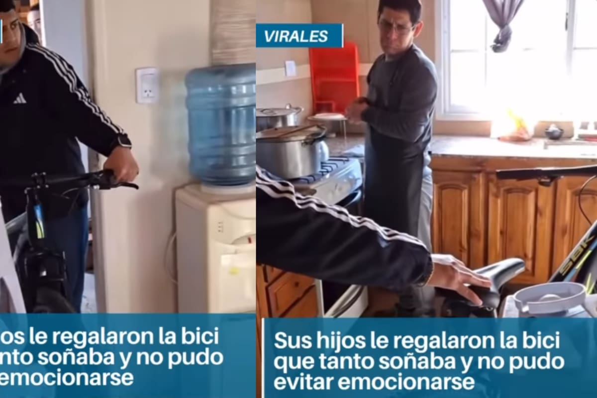 “El orgullo de ese papá”: Jóvenes sorprenden a su padre con la bicicleta que siempre soñó y lo conmueven hasta las lágrimas