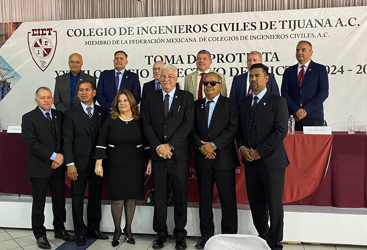 Este viernes tomó protesta el Consejo Directivo del Colegio de Ingenieros Civiles de Tijuana (CICT) para el periodo 2024-25.