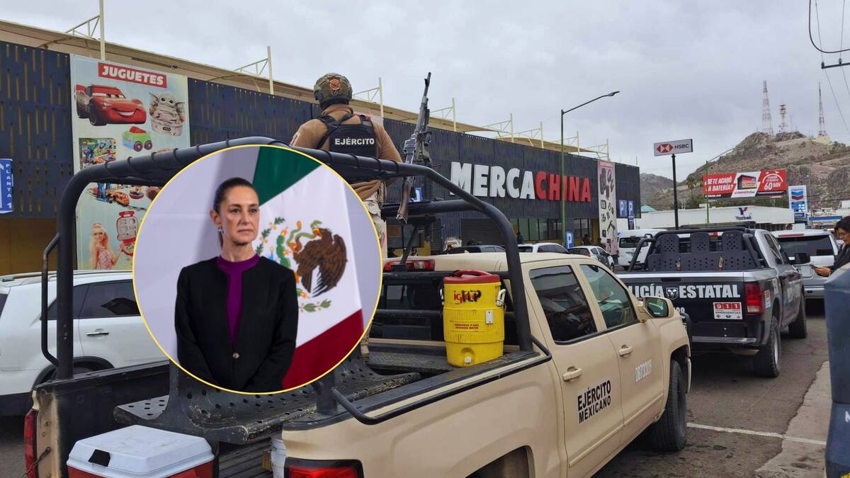 Operativo para decomisar productos chinos ilegales en Hermosillo es una “acción importante”: Sheinbaum. Foto: Especial (Grupo Healy y Presidencia)