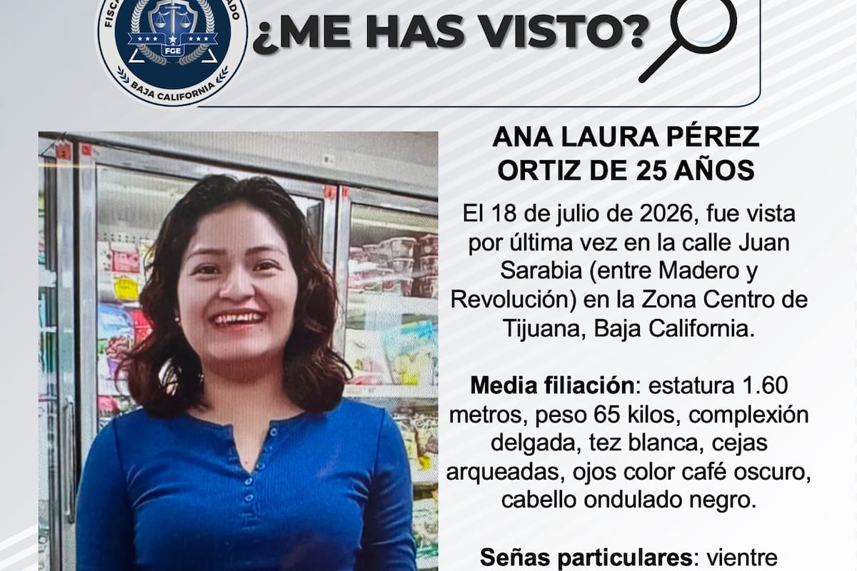Se busca Ana Laura Pérez Ortiz de 25 años