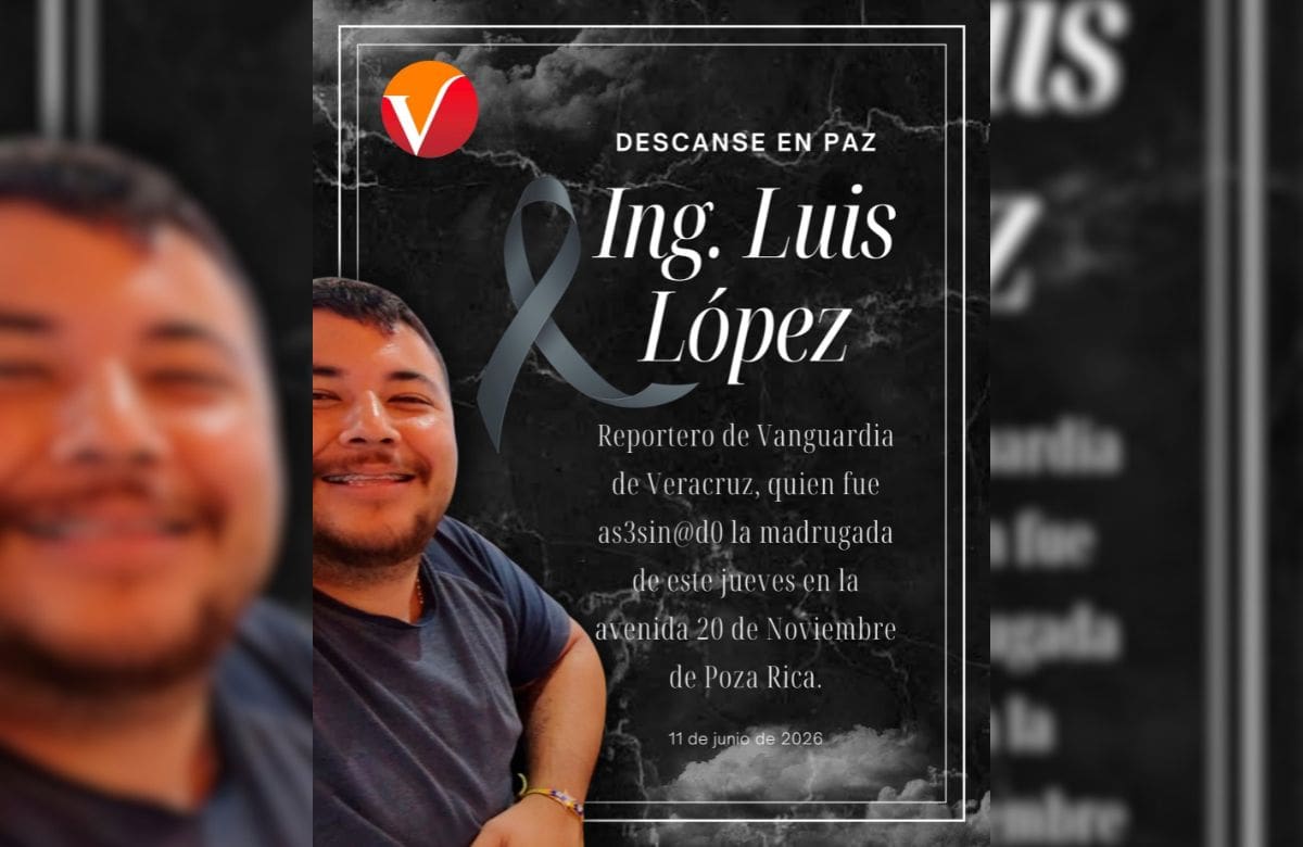 El periodista Luis Ángel López Valdés, reportero de Vanguardia de Veracruz y subdelegado de Cruz Ámbar, fue asesinado en Poza Rica, convirtiéndose en el segundo homicidio de un comunicador en Veracruz durante 2026. | Foto: Vanguardia de Veracruz.