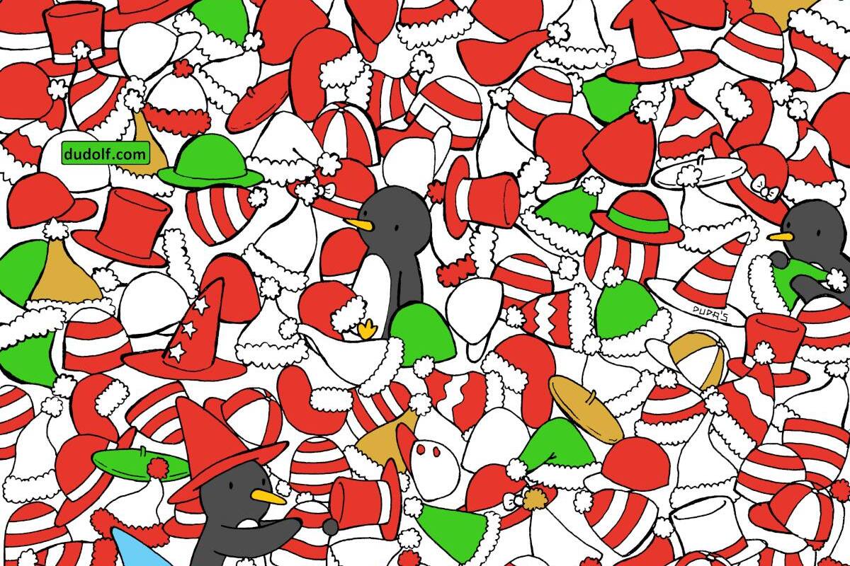 Reto visual: encuentra el calcetín y gorro de Santa Claus