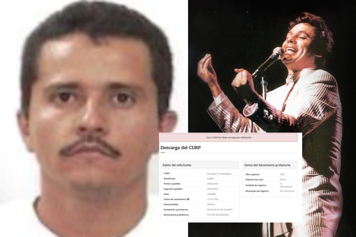 Dan de baja la CURP de “El Mencho” pero la de Juan Gabriel sigue activa
