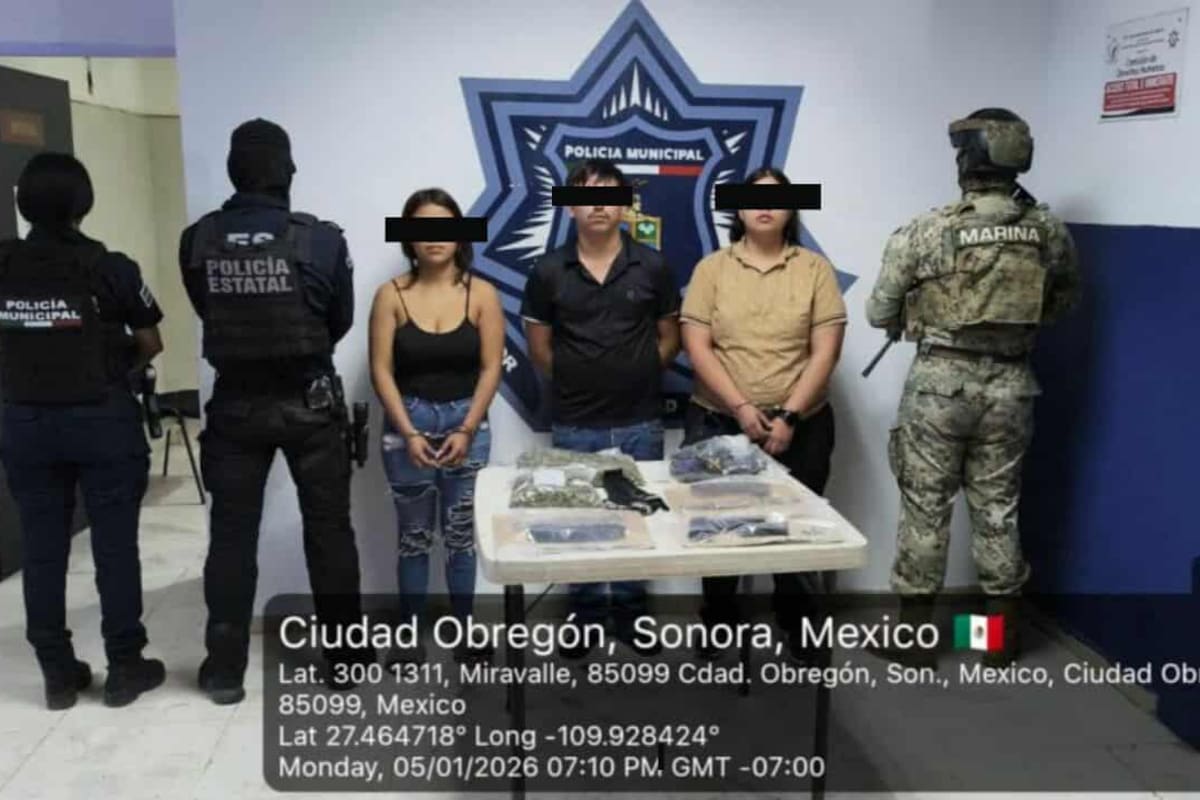 Detienen a tres personas con arma y droga en operativo al surponiente de CO