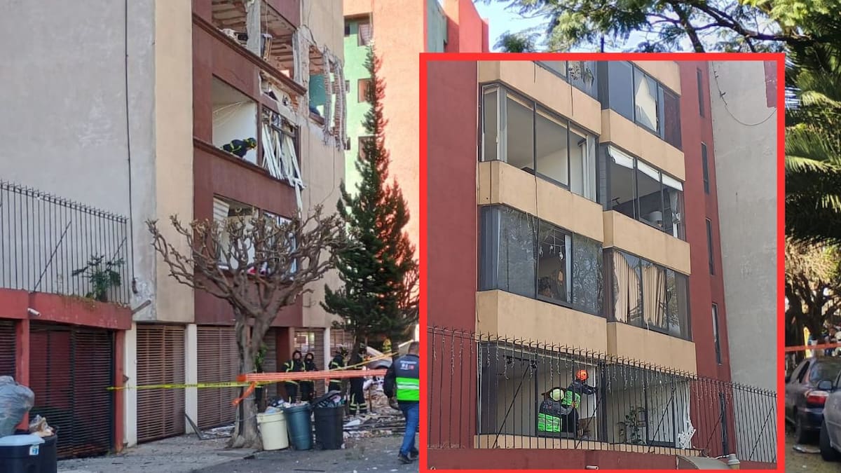 Fuga y acumulación de gas LP provocan explosión en edificio departamental de Coyoacán; hay 5 heridos, daños estructurales y 2,500 vecinos evacuados