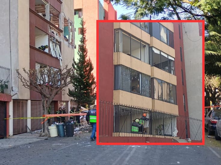 Fuga y acumulación de gas LP provocan explosión en edificio departamental de Coyoacán; hay 5 heridos, daños estructurales y 2,500 vecinos evacuados