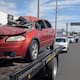 Volcamiento de vehículo compacto en bulevar Vildósola, cerca del puente del Gallo en Hermosillo, deja personas lesionadas, genera tráfico lento y obliga a desviar circulación hasta el retiro total de la unidad y la reapertura vial