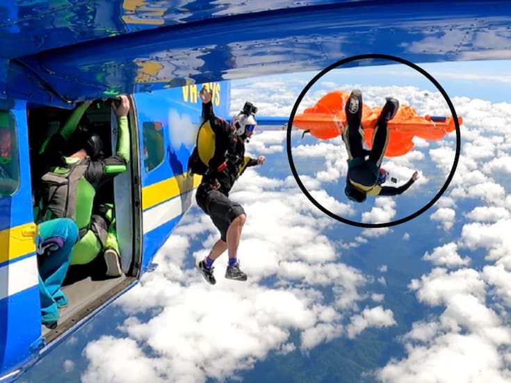 Paracaidista queda atrapado en el ala de un avión: así ocurrió el incidente difundido por la ATSB