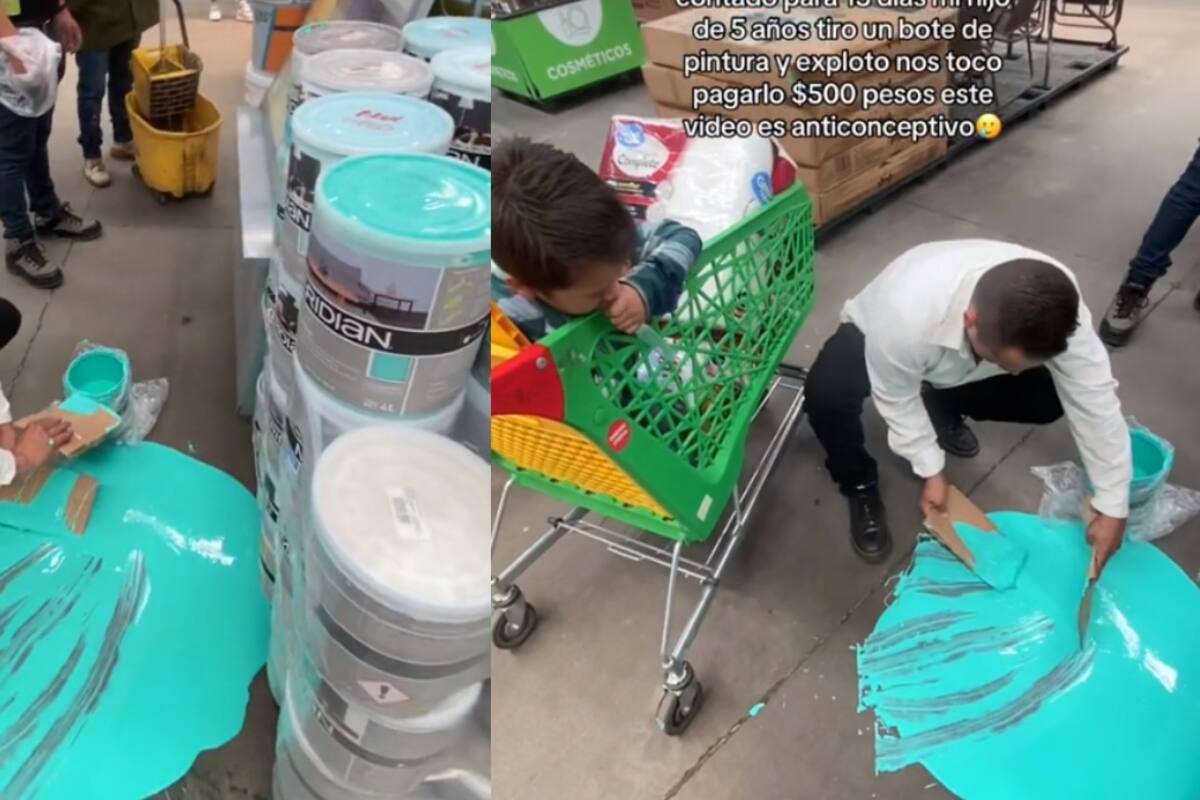 Mujer va al supermercado con el dinero contado y su hijo de 5 años tira una pintura: ¡tuvo que pagar 500 pesos!