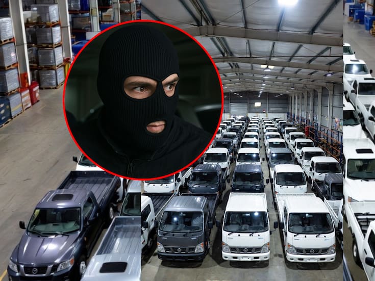 Comando armado irrumpe en almacén de Nissan y se lleva dos camionetas y a guardias tras golpearlos