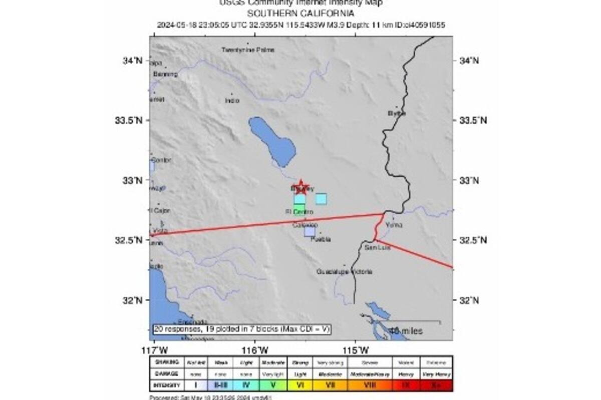 Nuevo enjambre de temblores sacude a Mexicali