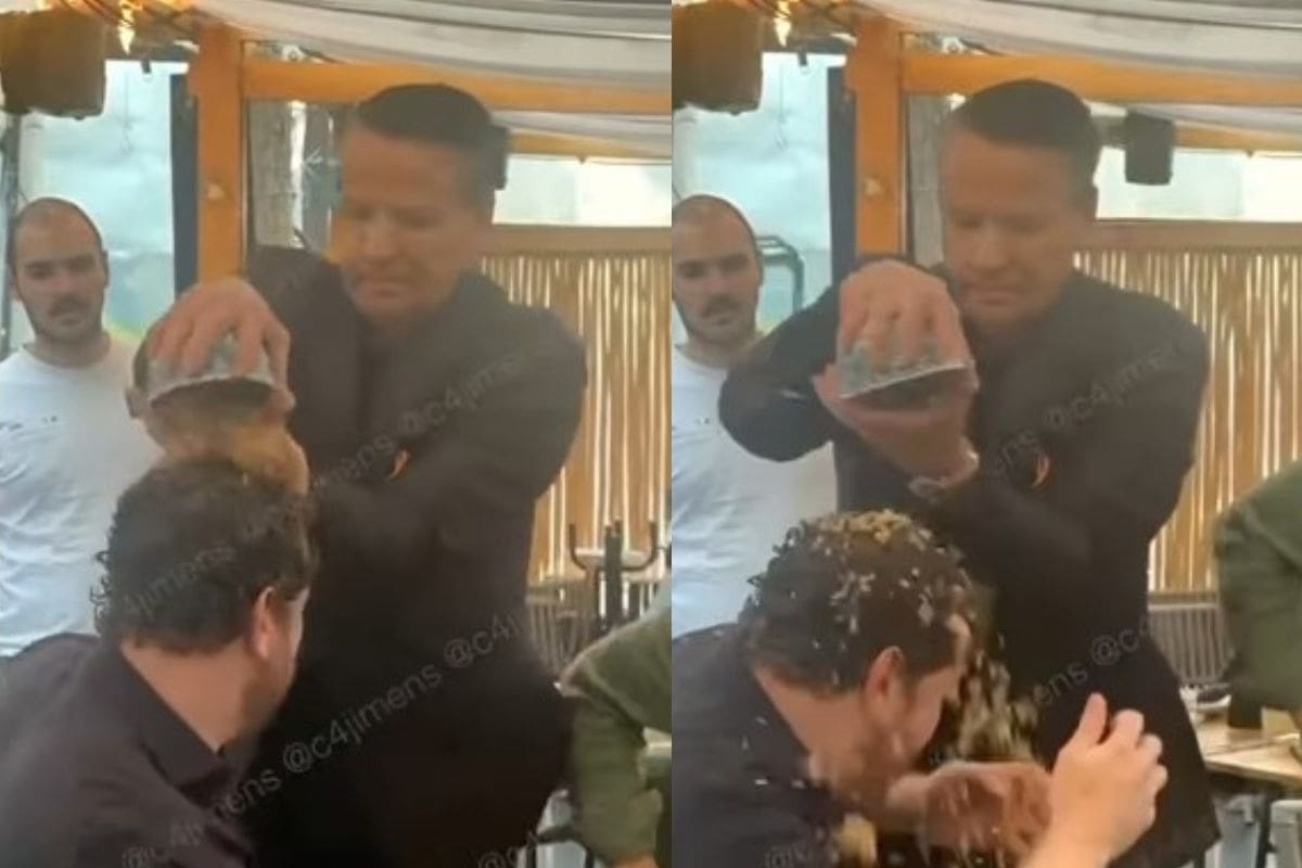 Alfredo Adame lanza un plato de Yakimechi a un hombre tras llamar “p*to chico” al actor, asegura Inés Moreno