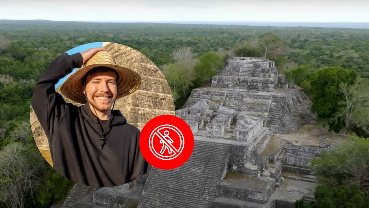 Aclaran si MrBeast accedió a zonas prohibidas en sitios arqueológicos mayas. Foto: Milenio, MrBeast
