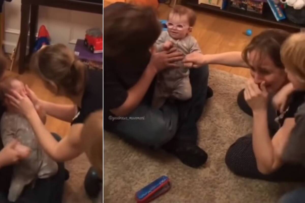 VIDEO VIRAL: Bebé de un año mira por primera vez a su familia con claridad