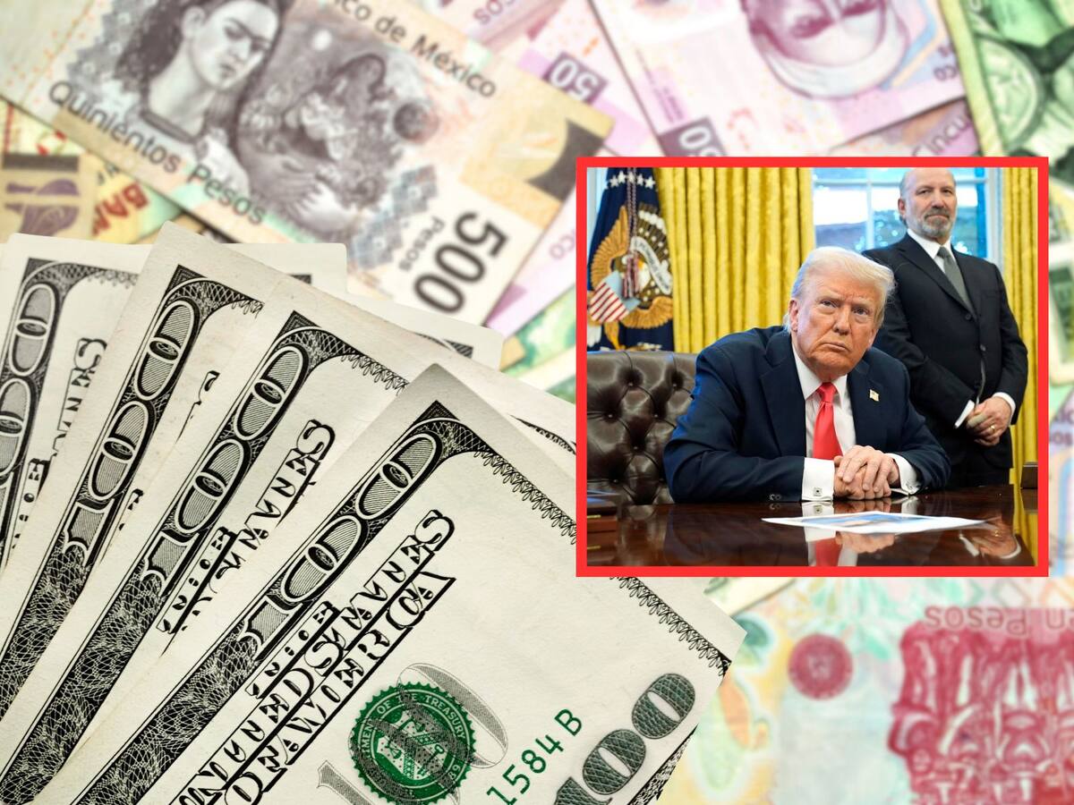 Dólar le gana al peso ante imposición de aranceles de Trump a productos mexicanos. | Crédito: EFE/Canva