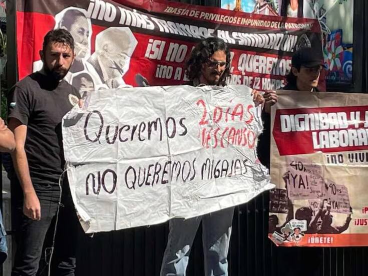 Sindicatos protestan frente al Senado por reforma de 40 horas y advierten que podría mantener seis días de trabajo y no garantizar dos días de descanso real para la clase trabajadora