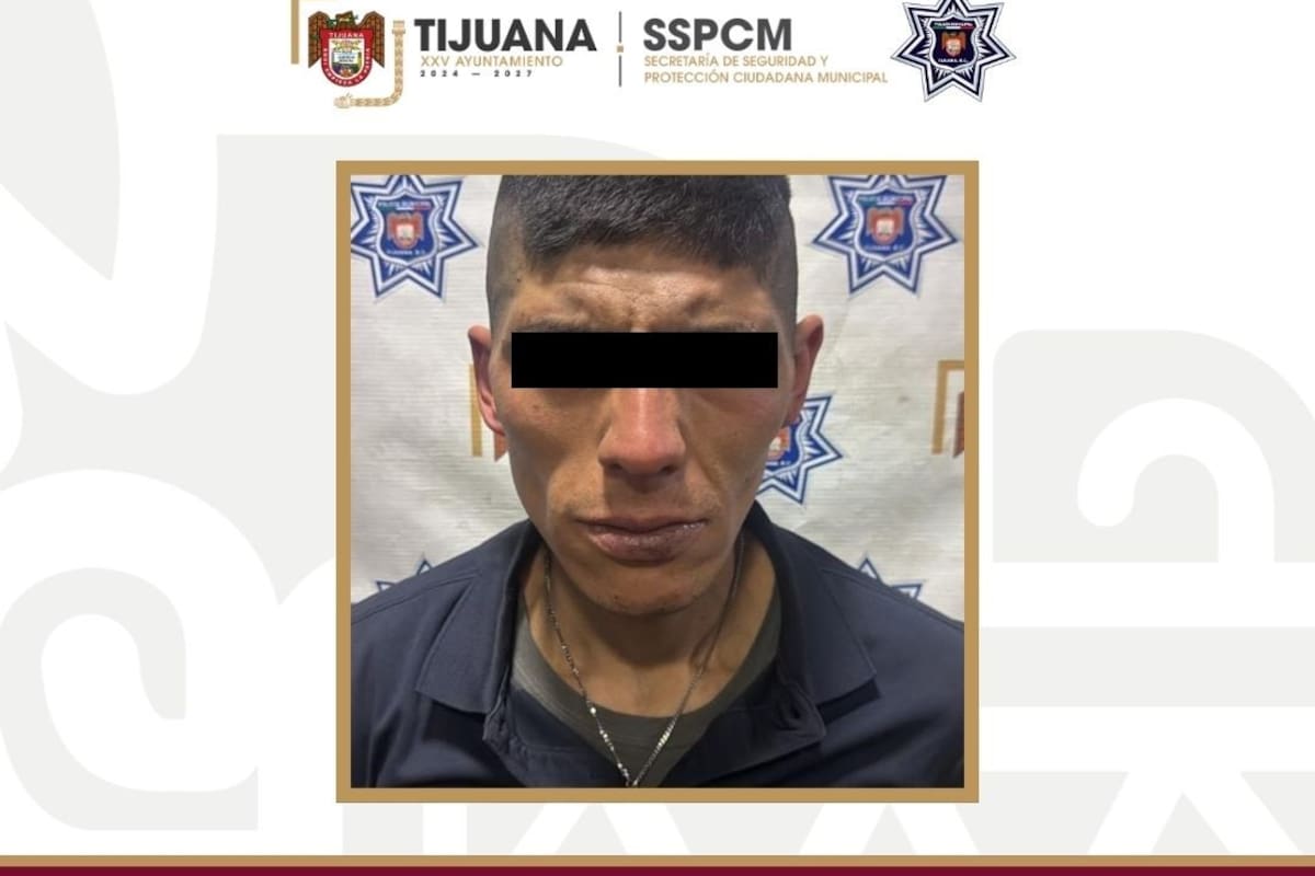 Asegura Policía Municipal a sujeto armado en la colonia Hidalgo de Tijuana