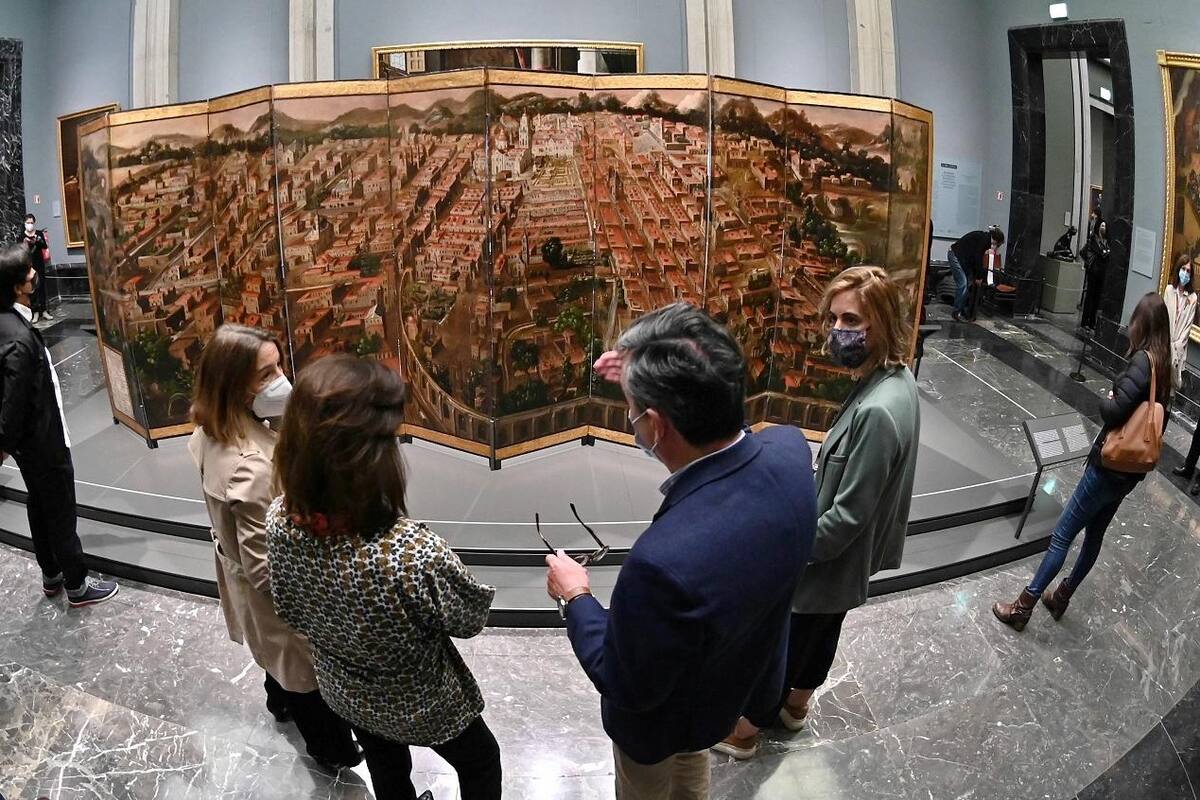 Narra biombo mexicano La Conquista, nueva obra invitada en El Prado