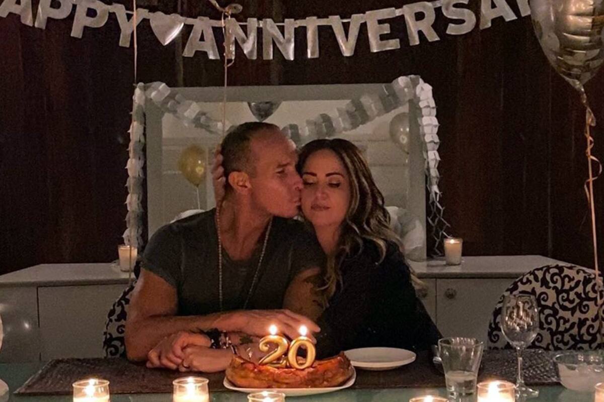 Así celebraron Andrea Legarreta y Erik Rubín su aniversario de bodas