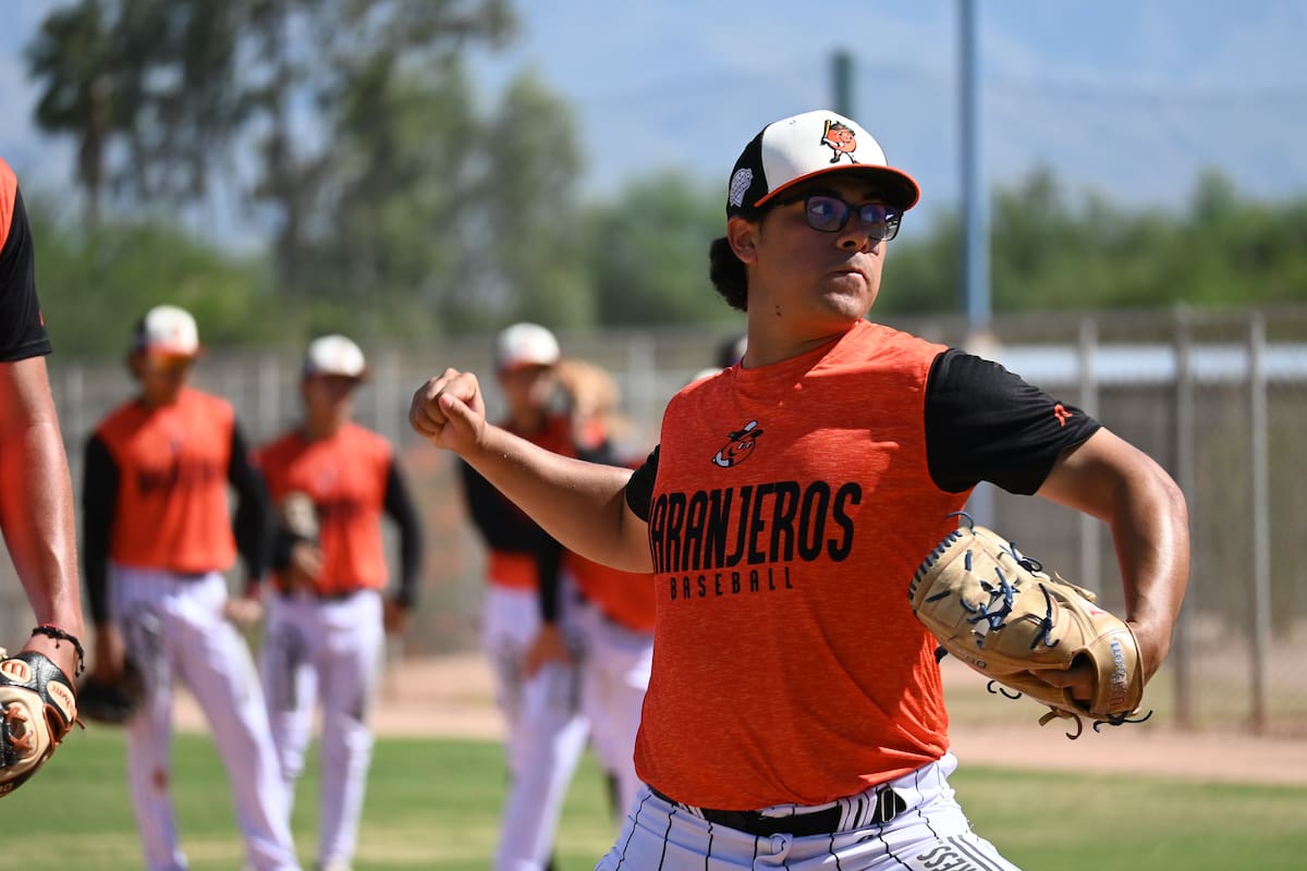 Naranjeros de Hermosillo en la pretemporada 2026 en Tucson, Arizona. (Foto: Cortesía Naranjeros)