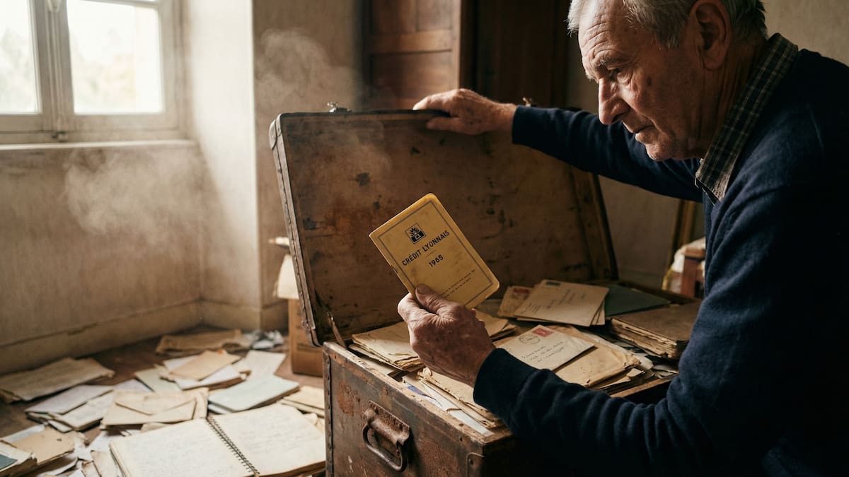 Una libreta bancaria abierta en 1963 apareció entre documentos familiares olvidados durante décadas dentro de un baúl.