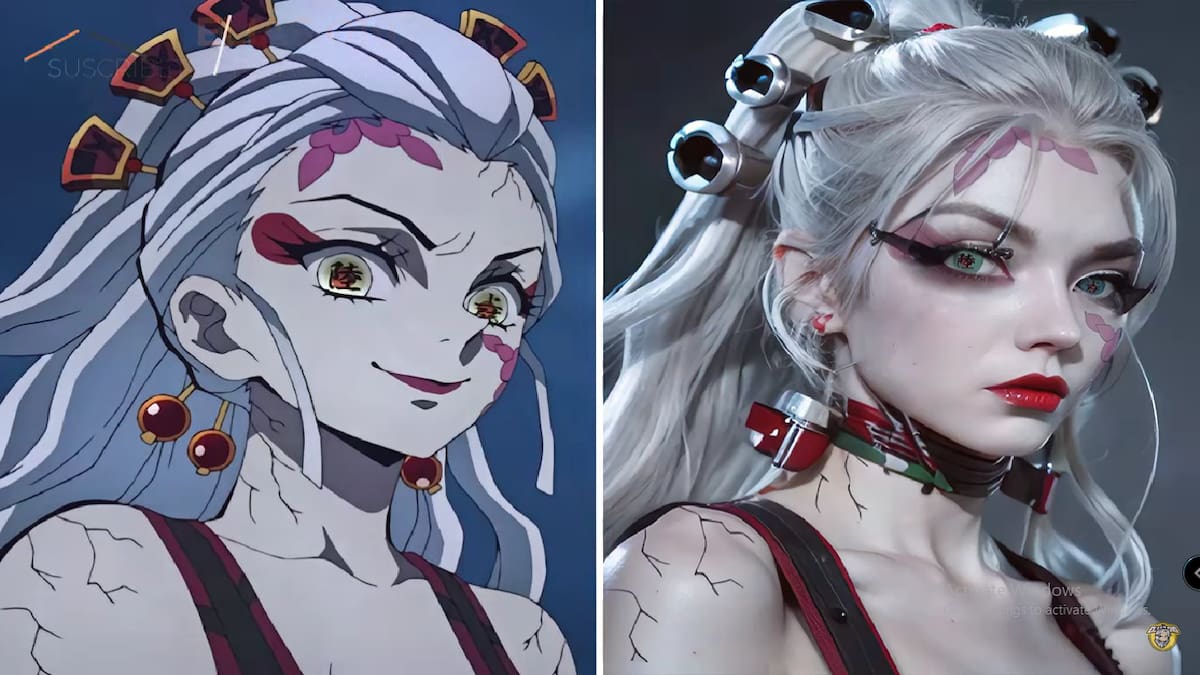 Daki de Demon Slayer si existiera en el mundo real según la Inteligencia Artificial