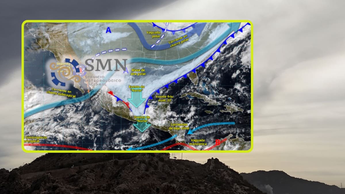 Frente frío 27 y su masa de aire polar “congelarán” estas ciudades martes y miércoles con fuertes lluvias, nevadas, evento de “Norte” con rachas de 80 km/h y heladas de hasta -15°C
