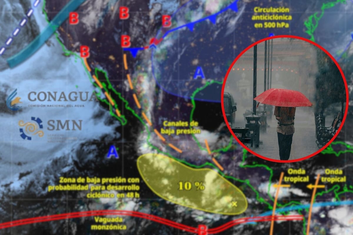 SMN emite alerta por posible formación del Ciclón ‘Flossie’: prevén lluvias intensas al Sur de México