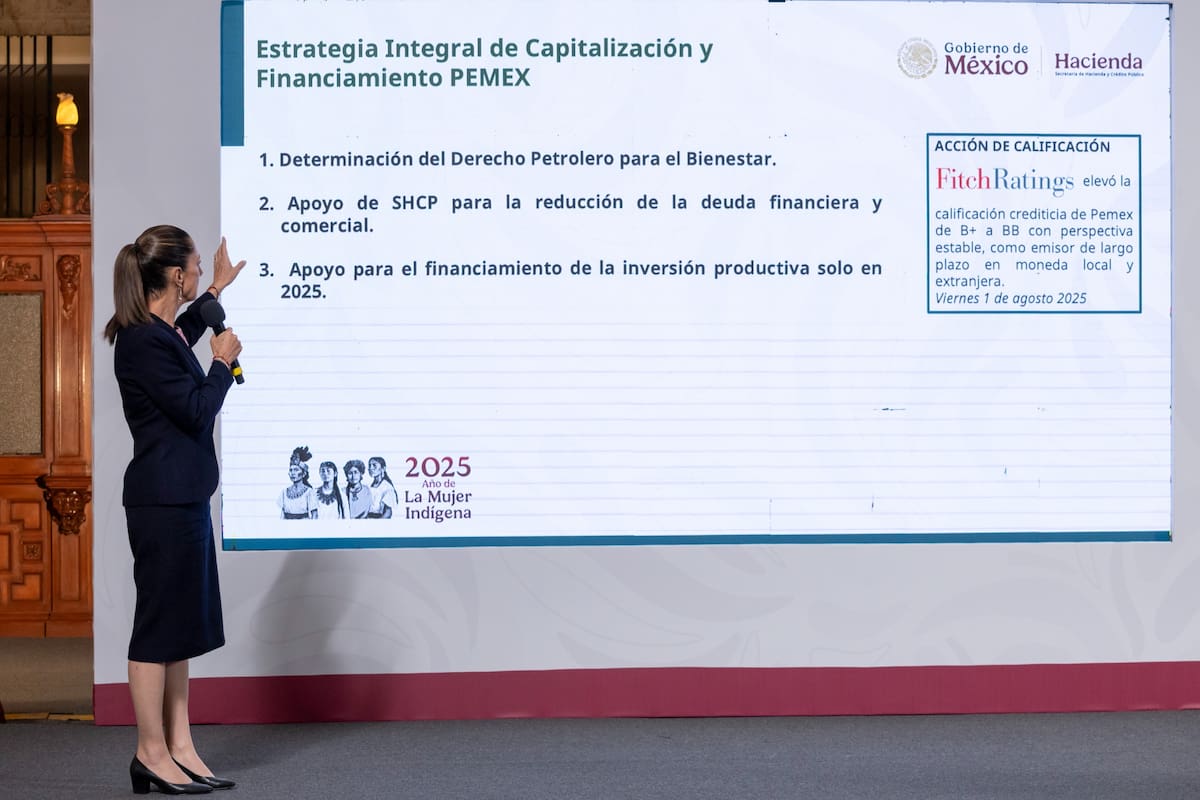 Gobierno de Sheinbaum presenta su plan para reducir la deuda y aumentar la producción de Pemex. | Crédito: Presidencia