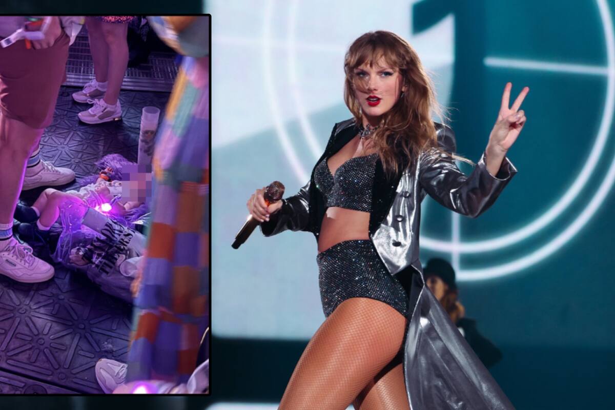 ¿No tenían con quién dejarlo? Fans preocupadas por fotos de bebé en el suelo durante concierto de Taylor Swift en París