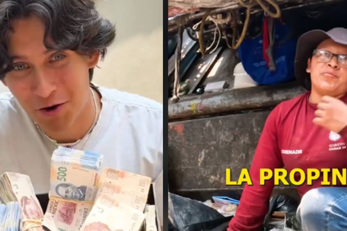 Tiktoker regala medio millón de pesos al trabajador “peor pagado de México”