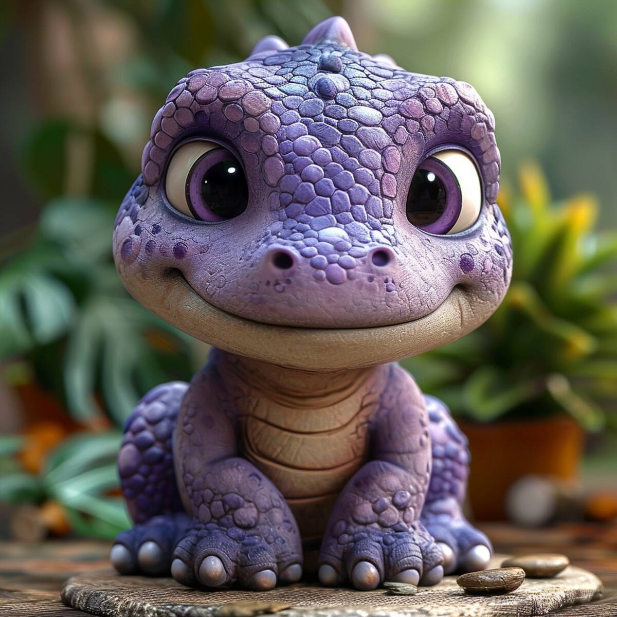 Dino en clave contemporánea: la inteligencia artificial ofrece una visión fresca y única del dinosaurio de Los Picapiedra.